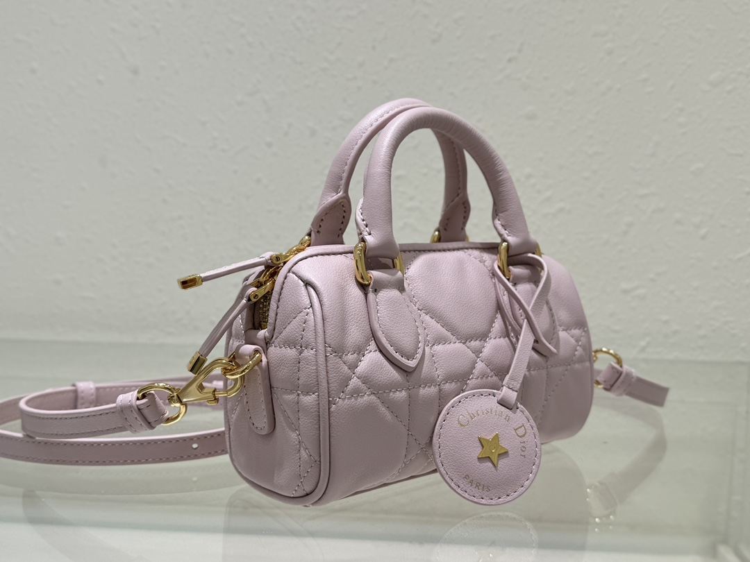 Dior Groove 17 Mini Bag Pale Pink Macrocannage Calfskin